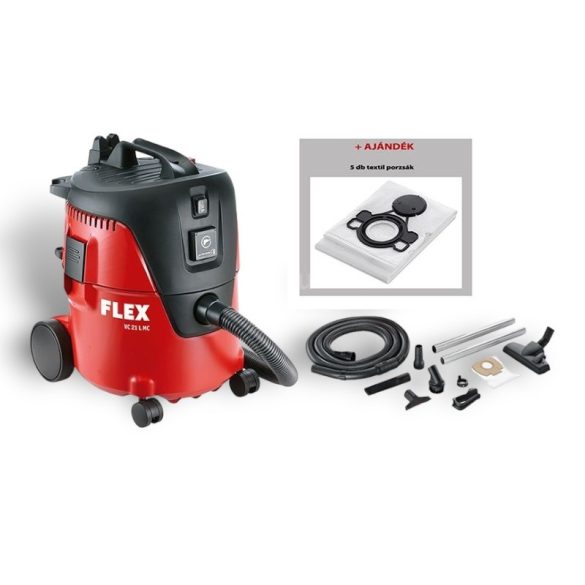 FLEX ipari porszívó 20 L + ajándék porzsák / VC 21 L MC 