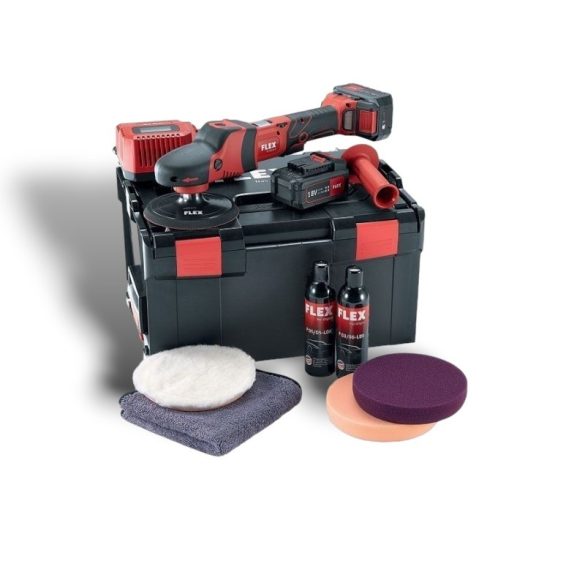 FLEX akkus polírozó szett / PE 150 18.0-EC/5.0 P-Set