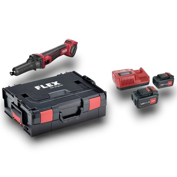 FLEX akkus egyenes csiszológép / 5.0 Ah szett DGE 25 18.0-EC